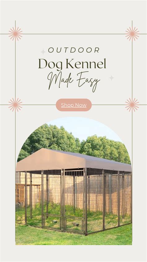 MUPATER Dog Kennel Outdoor 10' X 10', Large Dog House With 